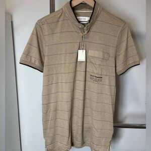 Arturo Calle Men’s Slim Fit Striped Polo